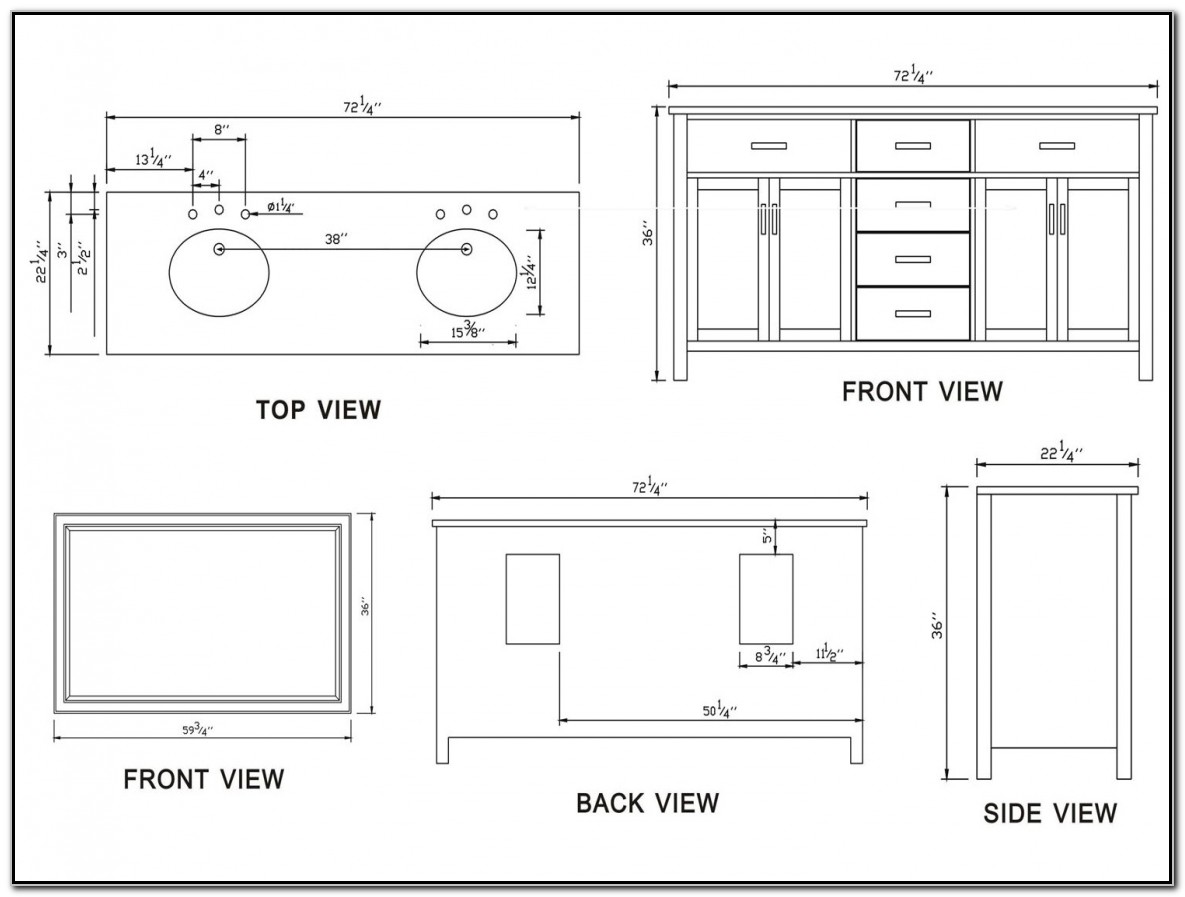 Double Sink Vanity Dimensions - Sink And Faucets : Home Decorating ...