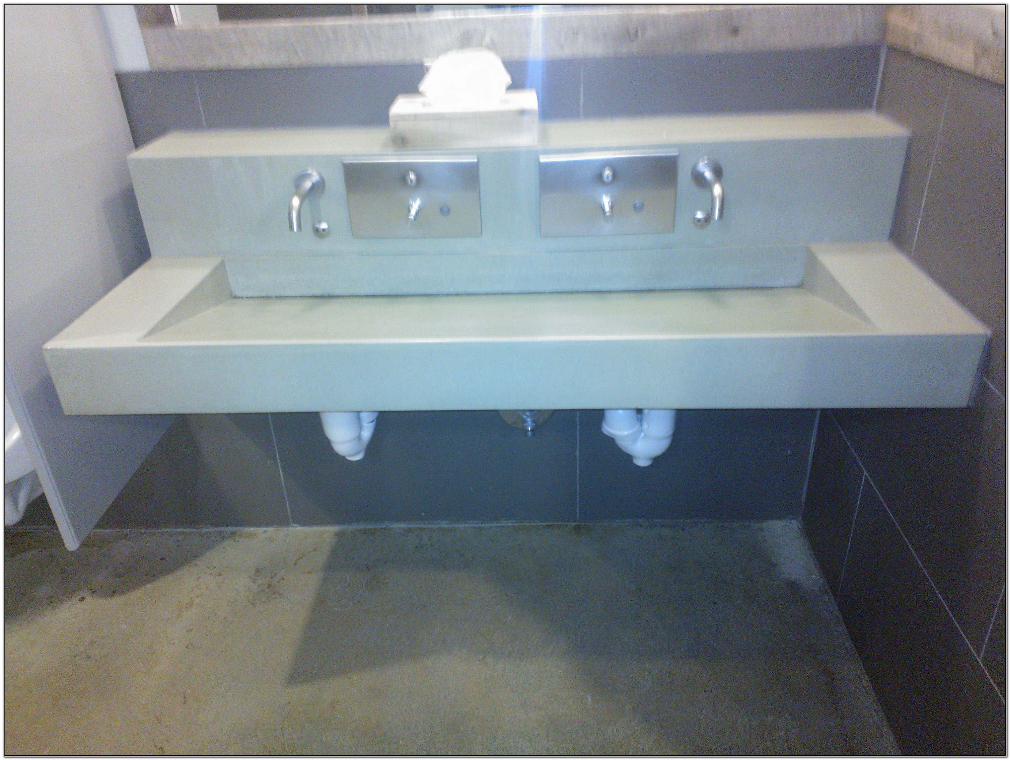 wall mount double kitchen sink