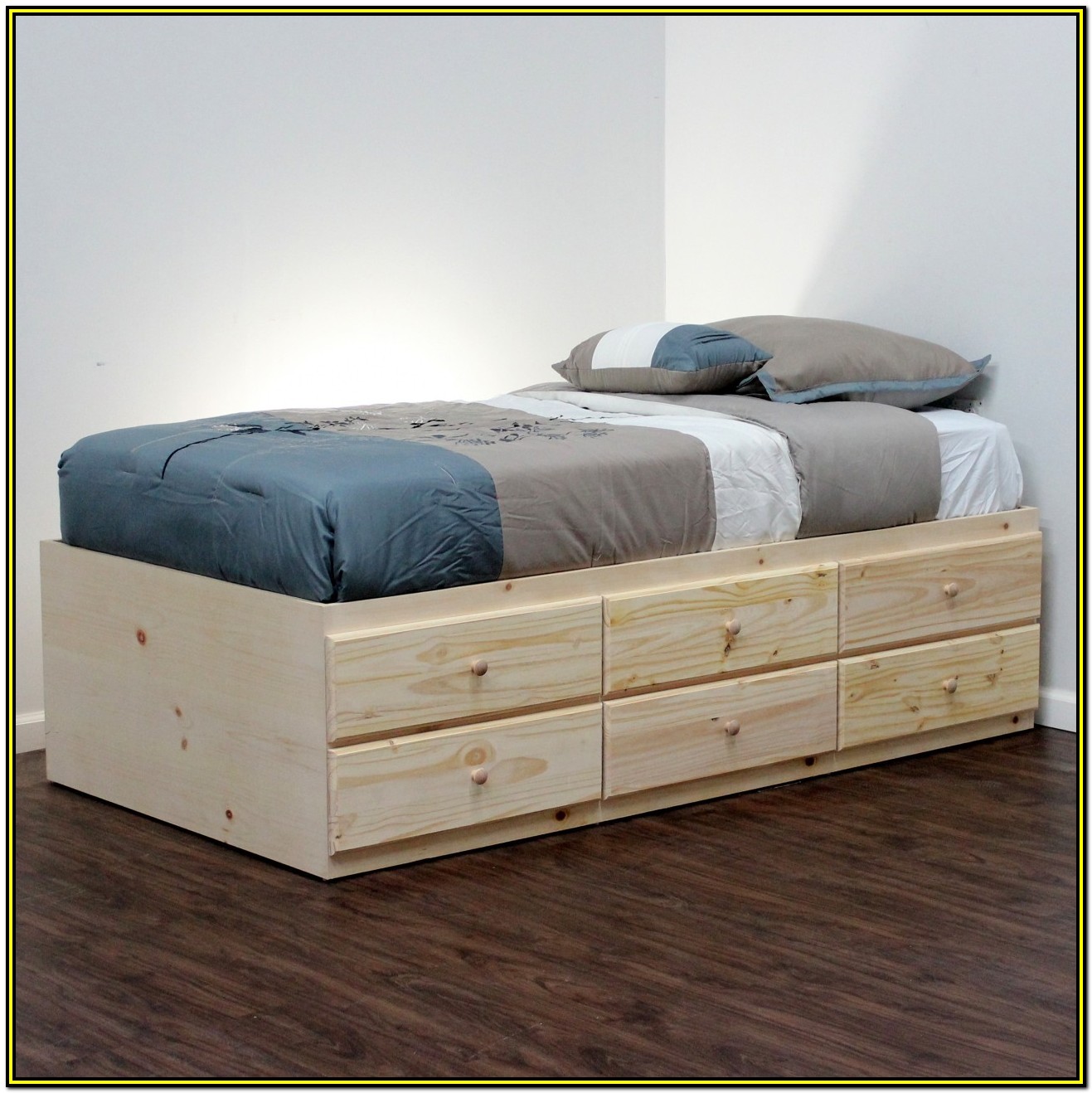 Bed Frame With Drawers Twin - Bedroom : Home Decorating Ideas #vPkNDzx82Y