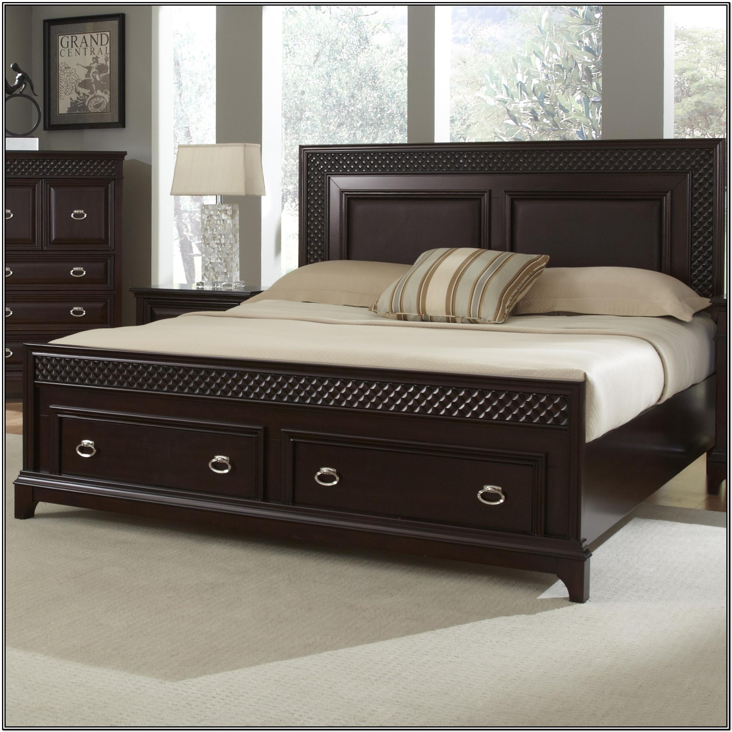 California King Platform Bed Frame With Storage - Bedroom : Home ...