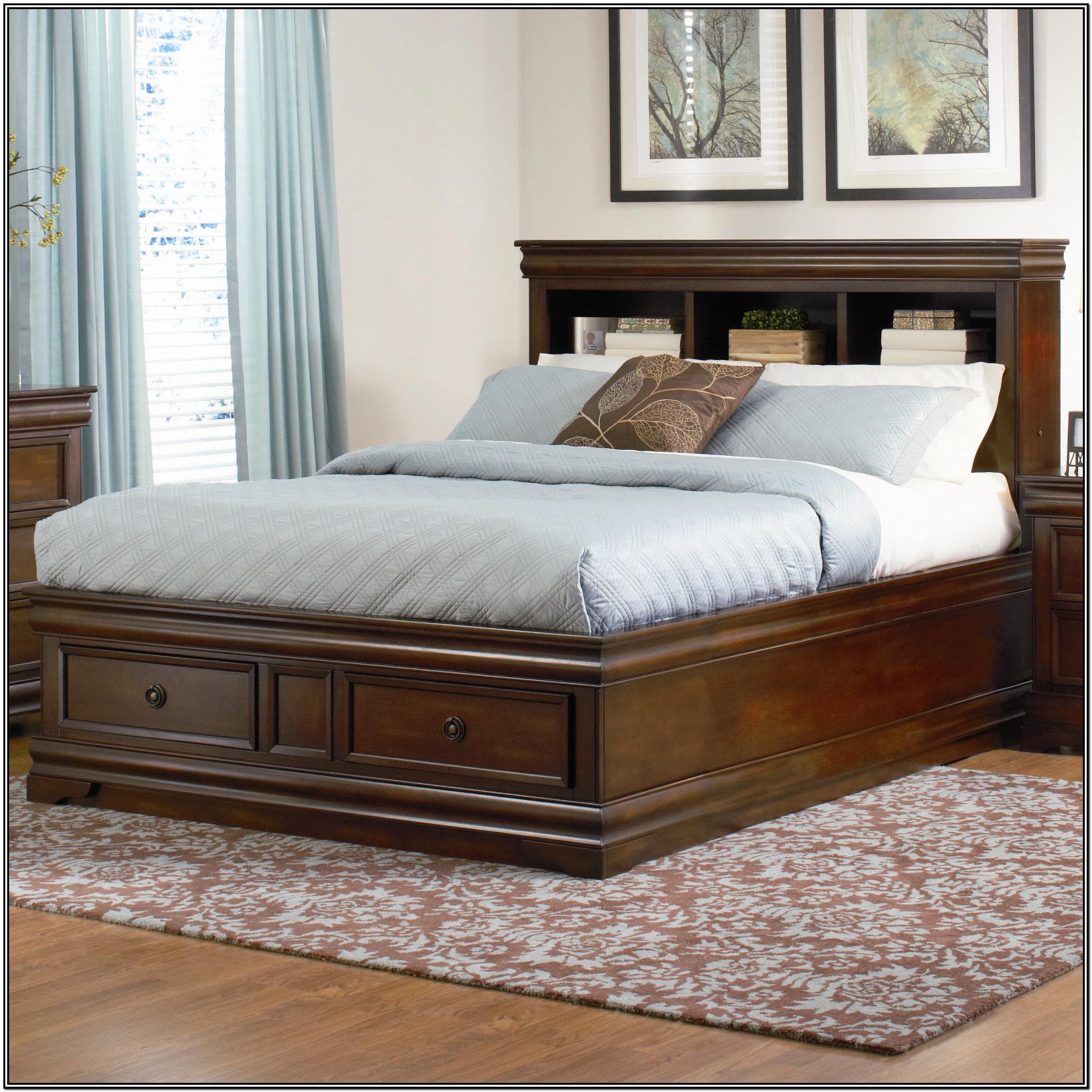 California King Size Bed Frame With Drawers - Bedroom : Home Decorating ...