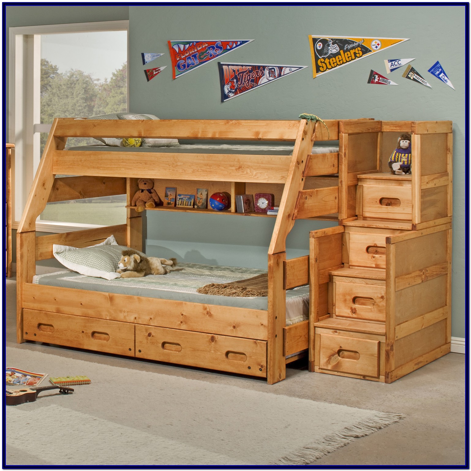 Full Size Loft Bed With Stairs Plans