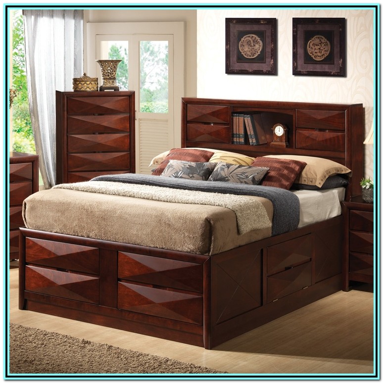 King Size Bed Frame With Storage - Bedroom : Home Decorating Ideas #QgqDZnzwVn