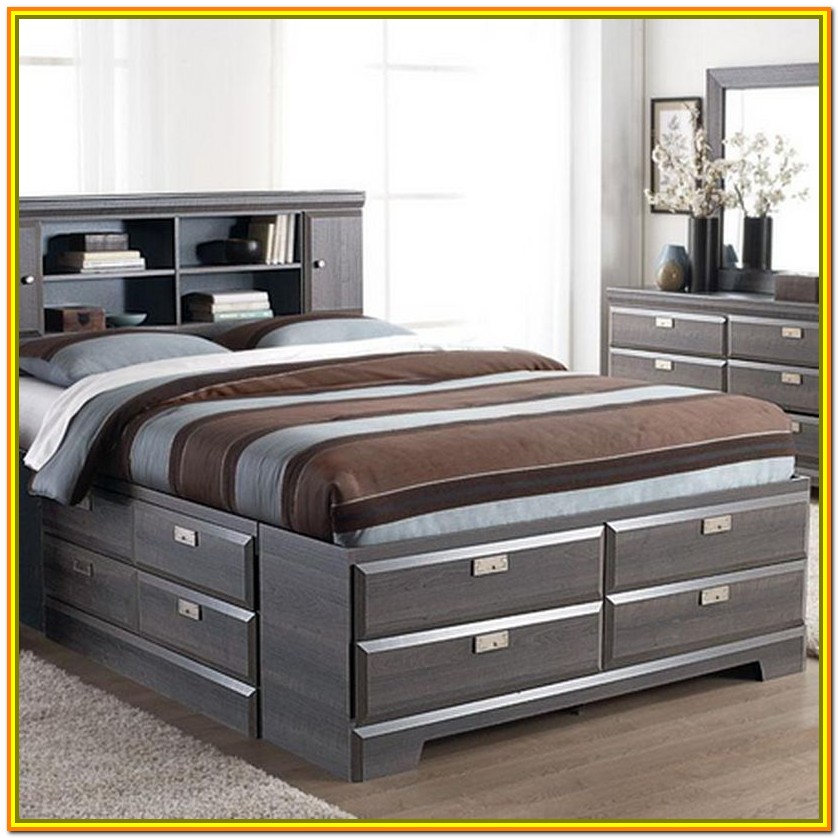 King Size Bed With Storage Drawers Canada - Bedroom : Home Decorating ...