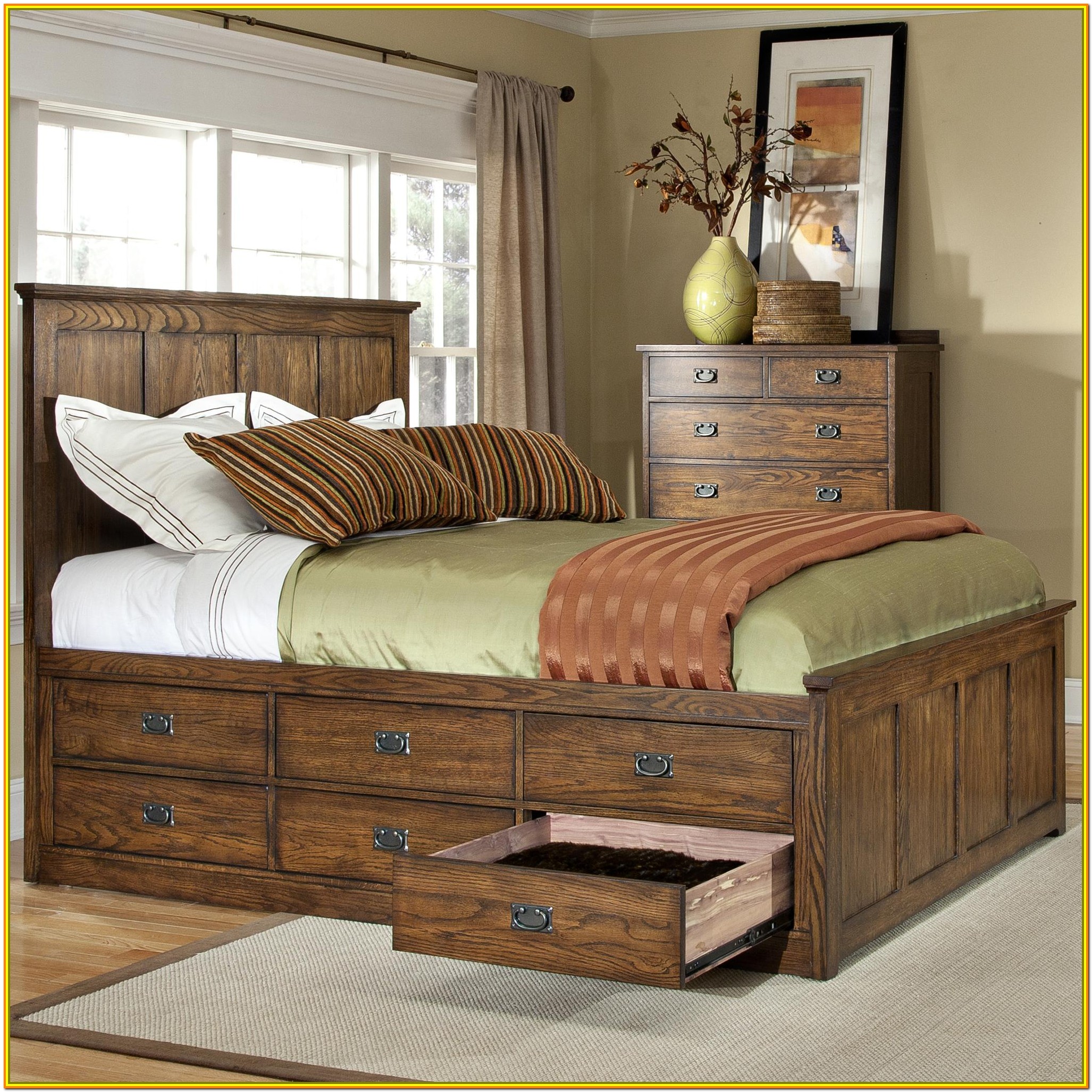 King Size Platform Bed With Storage Drawers - Bedroom : Home Decorating ...