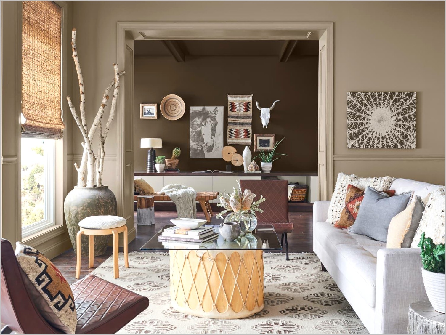 Brown Beige Living Room Walls - Living Room : Home Decorating Ideas # ...