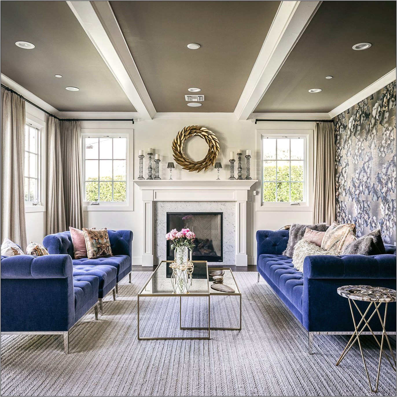 Modern Navy Blue Living Room - Living Room : Home Decorating Ideas # ...